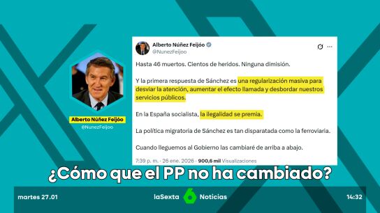 Feij&oacute;o, antes y ahora: el l&iacute;der del PP pasa de decir a los migrantes que pod&iacute;an "estar tranquilos" a acusarles de "desbordar nuestros servicios"