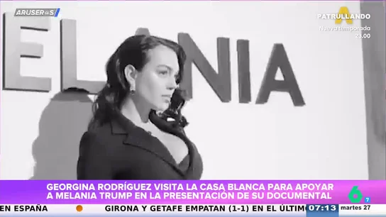 Georgina Rodríguez visiona en primicia el documental de Melania Trump en la Casa Blanca: "Se está moviendo muy bien" Georgina Rodríguez visiona en primicia el documental de Melania Trump en la Casa Blanca: "Se está moviendo muy bien"