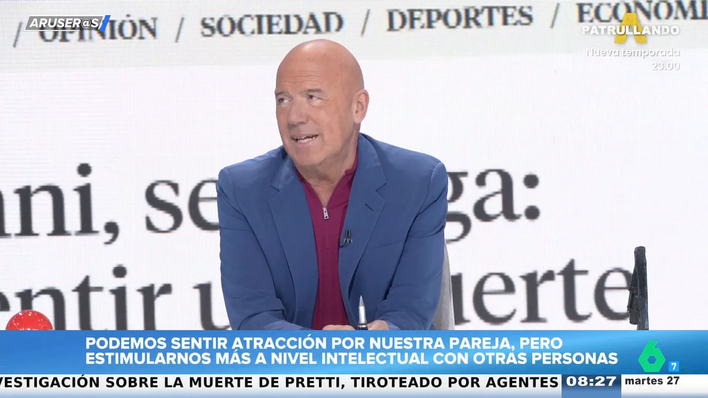 Alfonso Arús: "Una pareja no puede tenerlo todo, ser bueno, inteligente, cocinero, que no ronque y que sea de tu equipo de fútbol" Alfonso Arús: "Una pareja no puede tenerlo todo, ser bueno, inteligente, cocinero, que no ronque y que sea de tu equipo de fútbol"