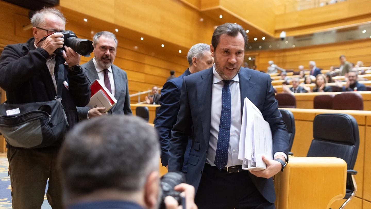 Óscar Puente este jueves en el Senado. Óscar Puente este jueves en el Senado.
