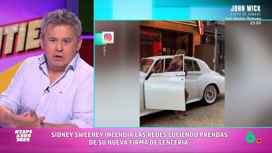 La actriz ha lanzado una nueva marca de ropa interior y ha decidido grabar un v&iacute;deo para promocionarla. Sweeney se baja de un coche llevando solo un conjunto de su marca. 