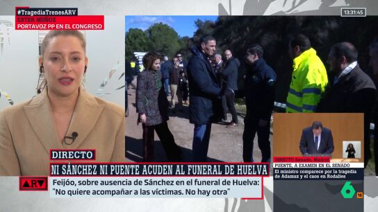 Ester Mu&ntilde;oz acusa a S&aacute;nchez de estar "desaparecido" y se pronuncia sobre su ausencia en el funeral en Huelva: "No quiere ir porque sabe lo que le pueden decir las v&iacute;ctimas"