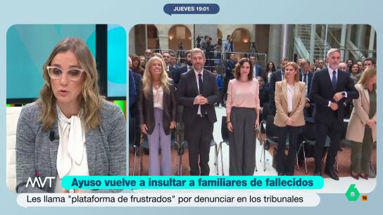 La presidenta de la Comunidad de Madrid ha insultado a los familiares de las v&iacute;ctimas de las residencias. Estas declaraciones se producen d&iacute;as despu&eacute;s de que un exalto cargo de su gobierno afirme que el gobierno de Ayuso conoc&iacute;a los 'protocolos de la verg&uuml;enza'. 