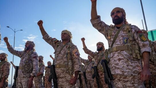 Im&aacute;genes de soldados de la Guardia Revolucionaria iran&iacute;