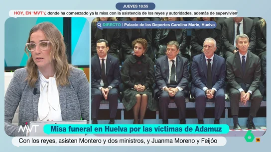 Tania Sánchez, sobre la politización de Adamuz por parte del PP: "Se lo están tomando como una venganza por la DANA" Tania Sánchez reflexiona en este vídeo sobre la contradicción en el discurso del PP atacando a Pedro Sánchez por no asistir a la misa de homenaje a las víctimas de Adamuz en Huelva, mientras calificaban de "insulto" que fuera Puente.