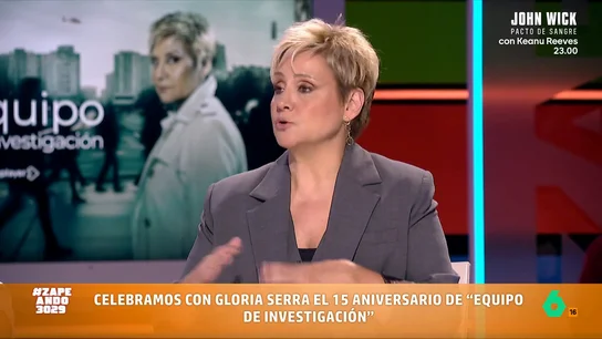Glòria Serra repasa los momentos más peligrosos vividos en 'Equipo de Investigación': "Al final te ríes" El programa de laSexta cumple su 15 aniversario y su presentadora visita el programa para hacer un repaso de los momentos de mayor tensión vividos por los reporteros de 'Equipo de Investigación'.