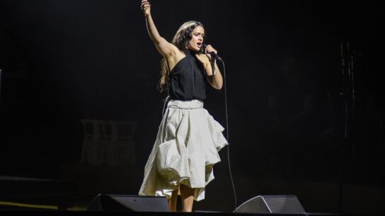 Rosal&iacute;a, en el Concert-Manifest x Palestina en el Palau Sant Jordi de Barcelona