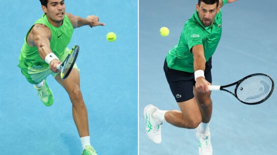 Carlos Alcaraz y Novak Djokovic