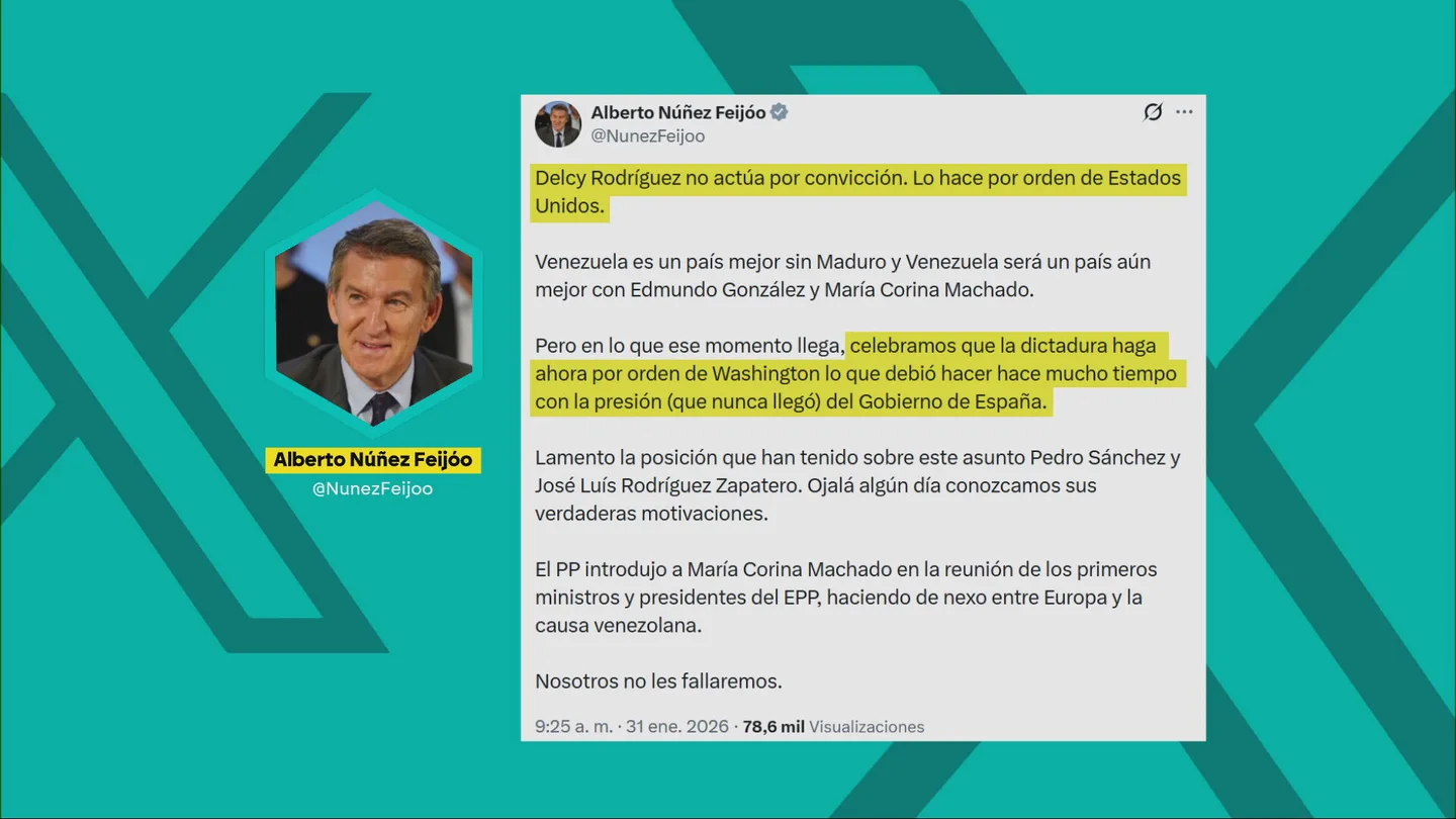 Mensaje en redes de Alberto Núñez Feijóo Mensaje en redes de Alberto Núñez Feijóo