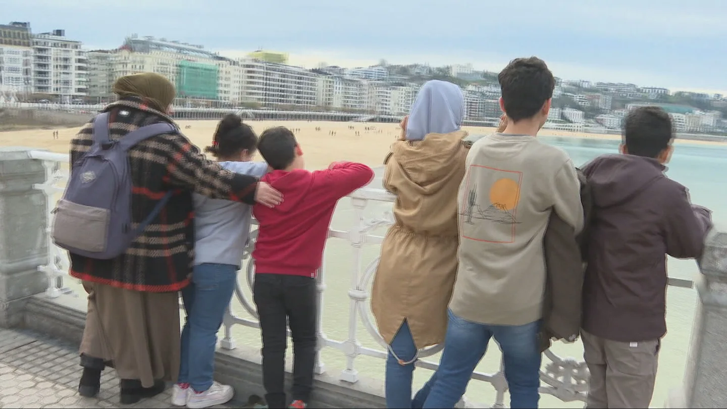 Una familia gazatí empieza de cero en San Sebastián. Una familia gazatí empieza de cero en San Sebastián.