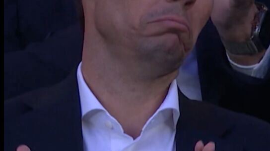 Reacci&oacute;n de Nadal al primer set de Djokovic frente a Alcaraz