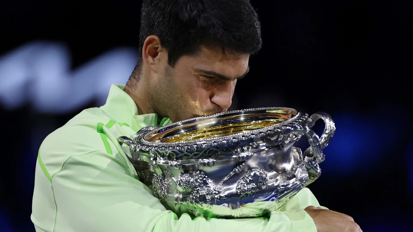 Carlos Alcaraz, con el Open de Australia Carlos Alcaraz, con el Open de Australia