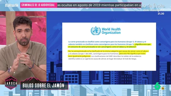 Jesús Espinosa desmonta el bulo que vincula el consumo de jamón con el cáncer: "No lo provoca de forma directa como el tabaco" Jesús Espinosa desmonta el bulo que vincula el consumo de jamón con el cáncer: "No lo provoca de forma directa como el tabaco"