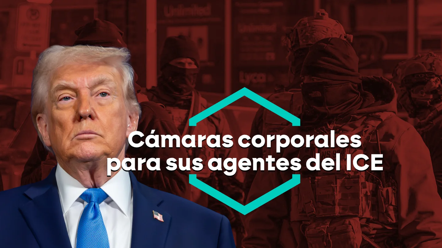 grafismo sobre las cámaras que quiere instalar trump en los agentes del ICE grafismo sobre las cámaras que quiere instalar trump en los agentes del ICE