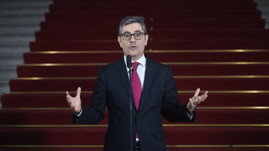 El ministro de la Presidencia, Justicia y Relaciones con las Cortes, Félix Bolaños, comparece ante los medios antes de la I Jornada de debate sobre el proyecto de Ley Orgánica de Enjuiciamiento Criminal El ministro de la Presidencia, Justicia y Relaciones con las Cortes, Félix Bolaños, comparece ante los medios antes de la I Jornada de debate sobre el proyecto de Ley Orgánica de Enjuiciamiento Criminal