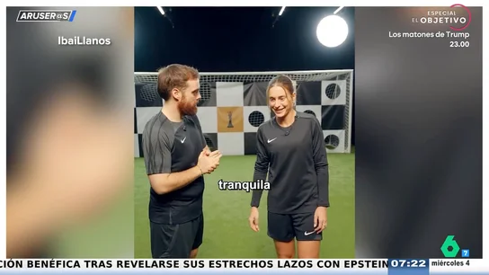 Ibai Llanos gana a Alexia Putellas jugando al fútbol ajedrez contra todo pronóstico: "Me dijeron que eras muy malo" Ibai Llanos gana a Alexia Putellas jugando al fútbol ajedrez contra todo pronóstico: "Me dijeron que eras muy malo"