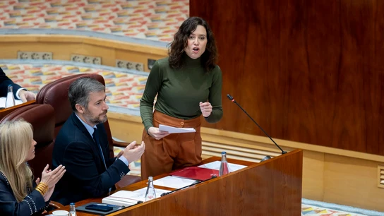 La presidenta de la Comunidad de Madrid, Isabel Díaz Ayuso, durante un pleno en la Asamblea de Madrid, a 5 de febrero de 2026 La presidenta de la Comunidad de Madrid, Isabel Díaz Ayuso, durante un pleno en la Asamblea de Madrid, a 5 de febrero de 2026