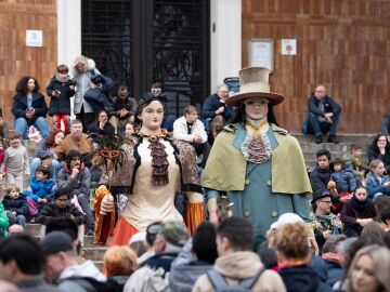 Espect&aacute;culo durante el Arribo, en Barcelona