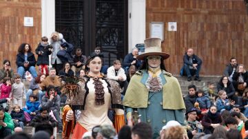 Espect&aacute;culo durante el Arribo, en Barcelona