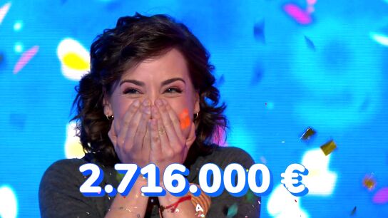 Rosa Rodr&iacute;guez gana 2.716.000 euros en El Rosco, el mayor bote en la historia de Pasapalabra 