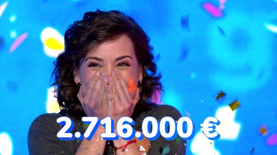 Rosa Rodríguez gana 2.716.000 euros en El Rosco, el mayor bote en la  historia de Pasapalabra