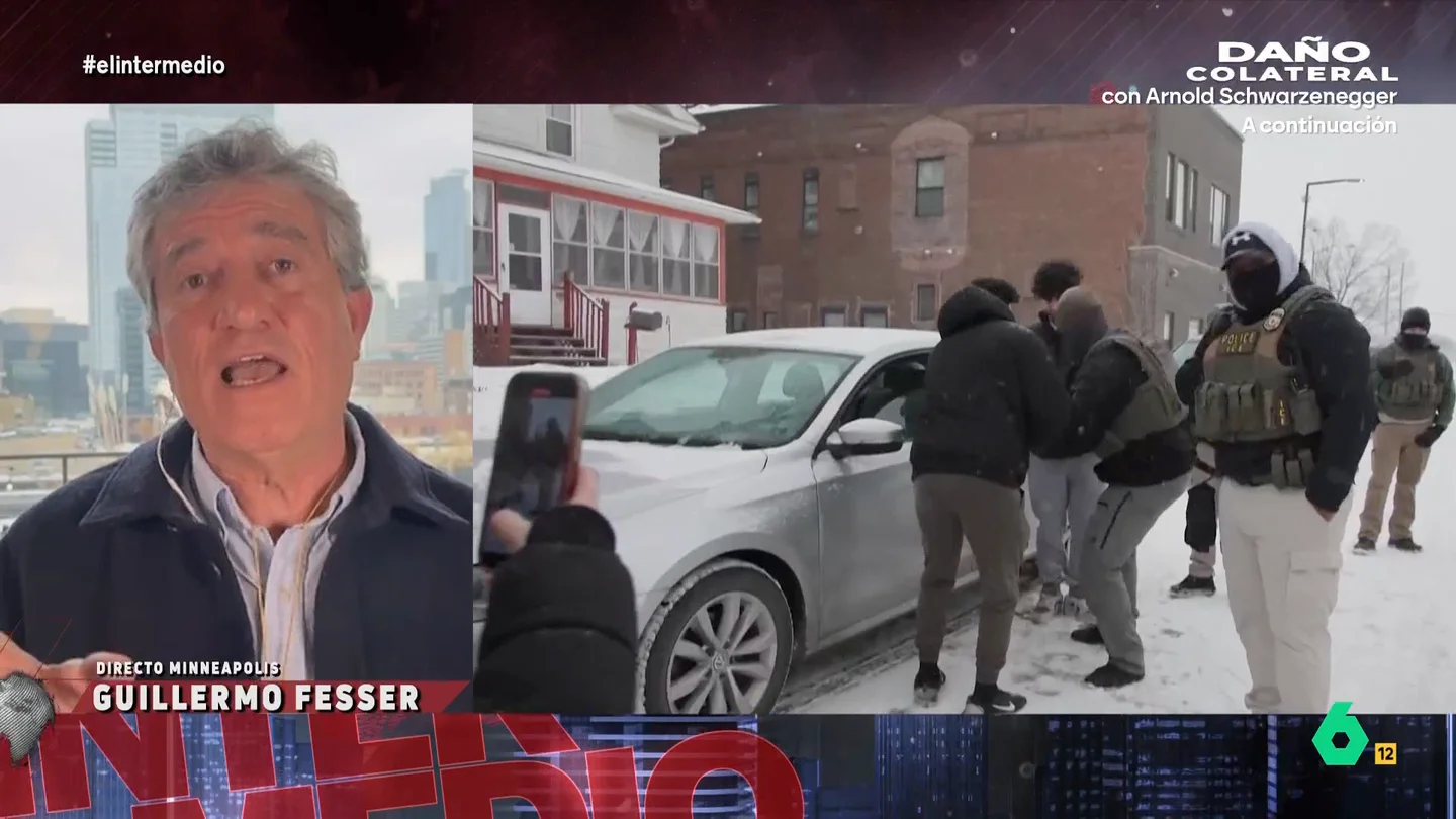 Guillermo Fesser, sobre los disturbios en Minneapolis por el ICE: "Trump quiere provocar una respuesta violenta y parar las elecciones" Guillermo Fesser, sobre los disturbios en Minneapolis por el ICE: "Trump quiere provocar una respuesta violenta y parar las elecciones"