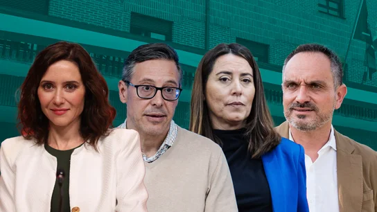 Isabel Díaz Ayuso y tres implados en el escándalo de Móstoles: Alfonso Serrano, Ana Millán y Manuel Bautista Isabel Díaz Ayuso y tres implados en el escándalo de Móstoles: Alfonso Serrano, Ana Millán y Manuel Bautista