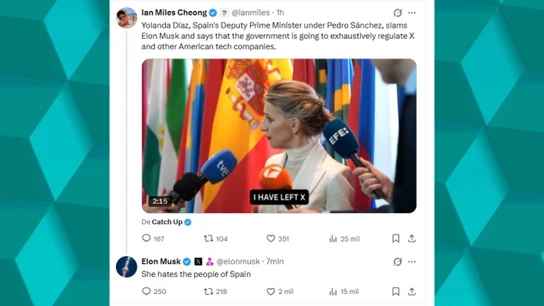 Elon Musk carga contra Yolanda Díaz en X Elon Musk carga contra Yolanda Díaz en X