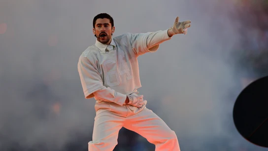 Bad Bunny, durante su actuación en el intermedio de la Super Bowl 2026 Bad Bunny, durante su actuación en el intermedio de la Super Bowl 2026