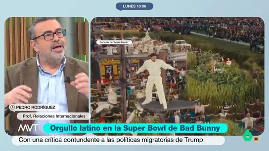 Pedro Rodríguez, tras la actuación de Bad Bunny en la Super Bowl: "Hemos visto que la batalla cultural no está perdida" El profesor de Relaciones Internacionales señala que la NFL, la Liga Nacional de Fútbol Americano, ha reconocido una realidad: "que la diversidad es una fortaleza".