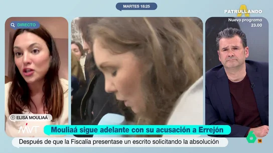 Elisa Mouliaá: "Las víctimas me han dejado sola, todo explota por ellas y se callan. Una cosa es ser valiente y otra gilipollas" La actriz cuenta que desde que empezó todo este proceso ha estado en contacto con el resto de víctimas y que se ha sentido abandonada por ellas. "No se atreven a denunciar", ha señalado, "a mí me despierta sospechas".