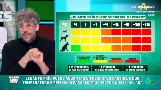 ¿A qué temperatura un abrigo para el perro deja de ser estético y se convierte en funcional? Víctor Algra lo explica en vídeo Víctor Algra comparte algunos consejos para perros y gatos de cara a este invierno de nieve y lluvias. En este vídeo, cuenta cómo afectan las bajas temperaturas a los peludos y lo que podemos hacer para evitar lesiones o enfermedades.
