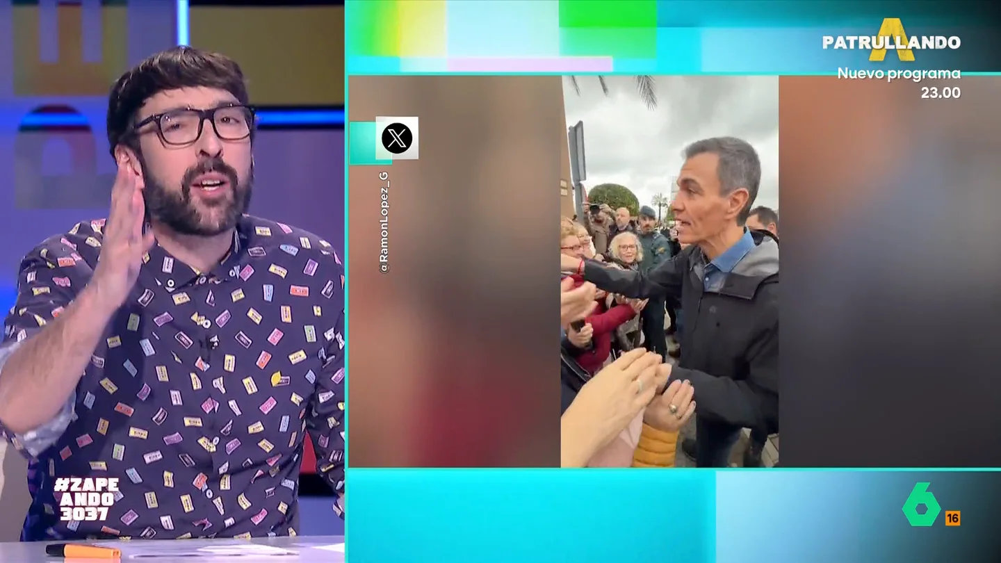 Peinado, tras ver el encuentro de Sánchez con los vecinos de Villanueva de la Reina: "Sabe Dios que salió con un táper de croquetas" Peinado, tras ver el encuentro de Sánchez con los vecinos de Villanueva de la Reina: "Sabe Dios que salió con un táper de croquetas"