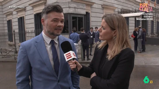 Gabriel Rufián defiende la unidad de la izquierda y manda un aviso si no se produce: "Nos matarán por separado políticamente" "Quien crea que le va a ir mejor con PP y Vox o con Abascal de ministro de Interior es un inconsciente o un negligente", afirma rotundo Rufián en esta entrevista de Andrea Ropero donde recalca de nuevo la importancia de unir a la izquierda.