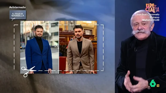 Pedro Mansilla analiza el estilo de Gabriel Rufián: "Ser de izquierdas no quiere decir ir vestido como un mamarracho" El sociólogo considera que el estilo del portavoz de ERC en el Congreso ha evolucionado a lo largo de los años, adoptando un estilo más refinado y elegante.