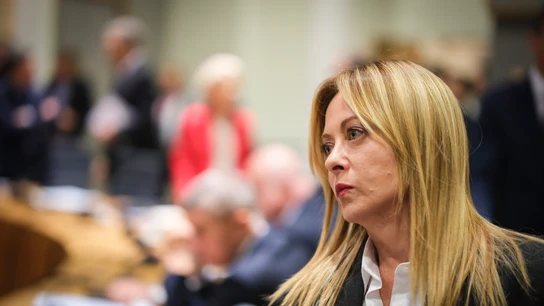 La primera ministra italiana, Giorgia Meloni, en una imagen de archivo. La primera ministra italiana, Giorgia Meloni, en una imagen de archivo.