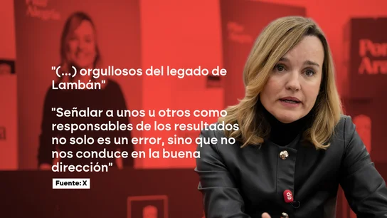 Alegría tacha de "error" las críticas de Óscar López a Lambán por no hacer oposición al PP y reconoce que el resultado en Aragón "no fue bueno" Alegría tacha de "error" las críticas de Óscar López a Lambán por no hacer oposición al PP y reconoce que el resultado en Aragón "no fue bueno"