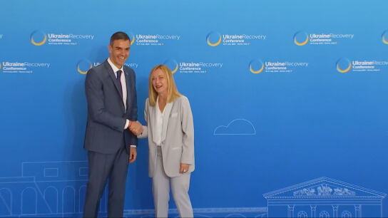 Pedro S&aacute;nchez y Giorgia Meloni en una imagen de archivo