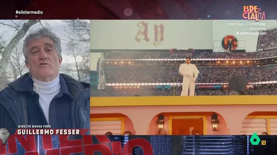 Guillermo Fesser, sobre la actuación de Bad Bunny en la Super Bowl: "Ha generado un profundo debate en EEUU" El periodista expone que, aunque Trump dijo que no iba a ver la actuación, "se tragó los 15 minutos de Bad Bunny en pantalla gigante en Mar-a-Lago".