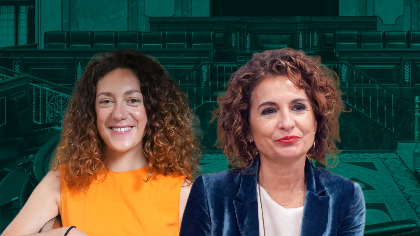 Aina Vidal, a la izquierda; a la derecha, María Jesús Montero Aina Vidal, a la izquierda; a la derecha, María Jesús Montero
