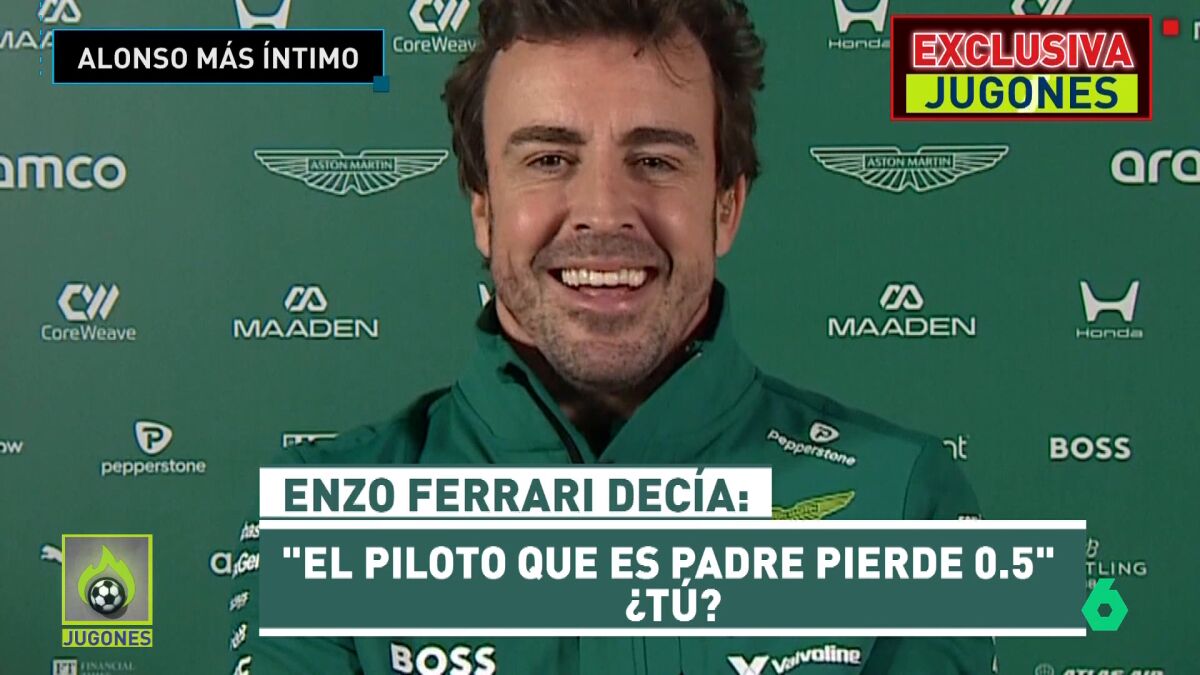Fernando Alonso habla como nunca sobre su paternidad en 'Jugones'