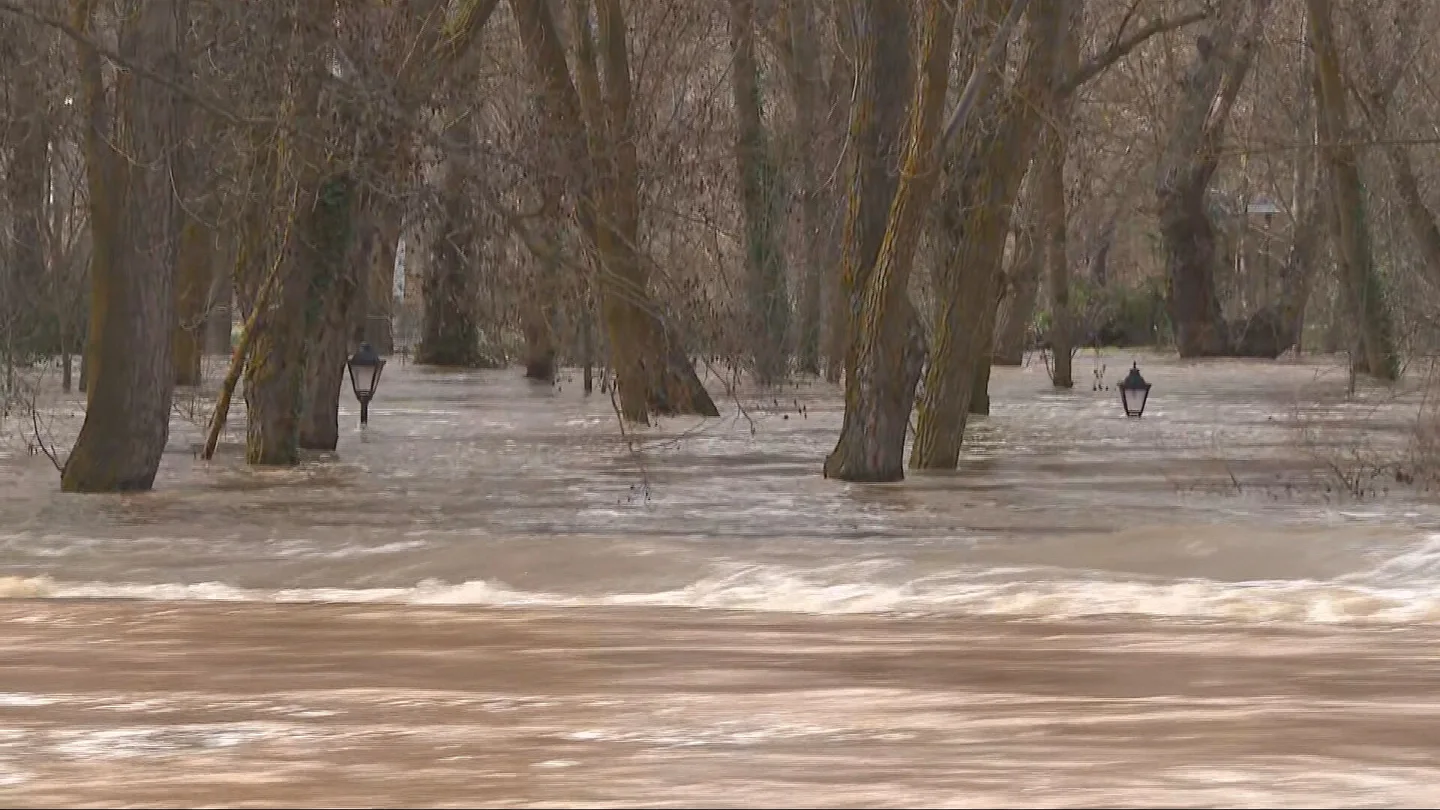Imagen de la crecida del río Duero a su paso por San Esteban de Gormaz (Soria) Imagen de la crecida del río Duero a su paso por San Esteban de Gormaz (Soria)