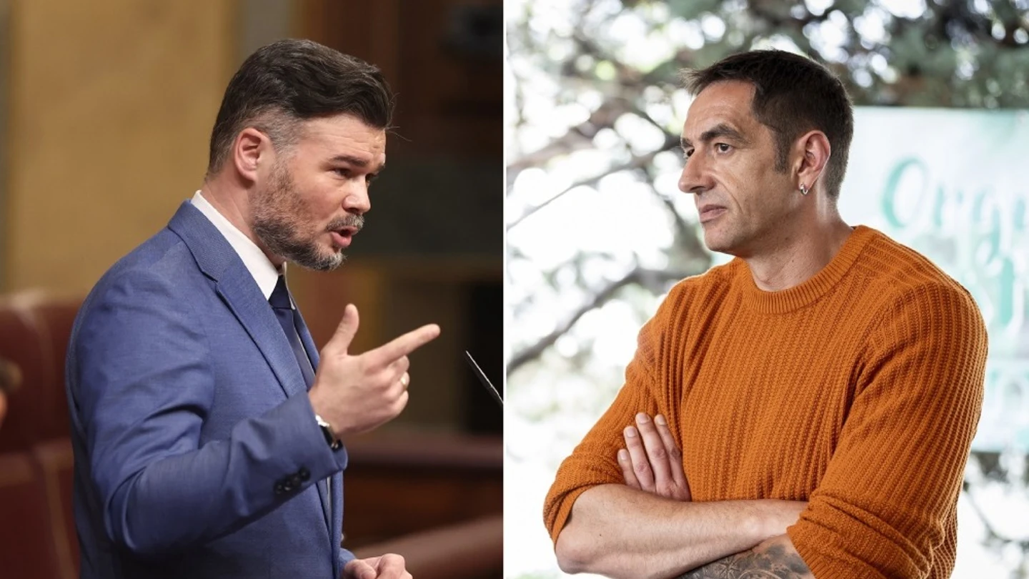 Imágenes de archivo de Gabriel Rufián y Emilio Delgado Imágenes de archivo de Gabriel Rufián y Emilio Delgado