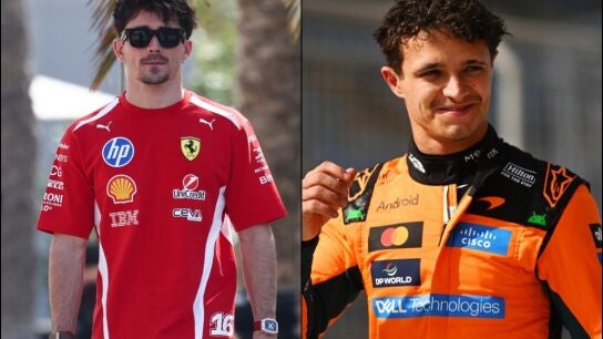 Lando Norris y Charles Leclerc Bar&eacute;in