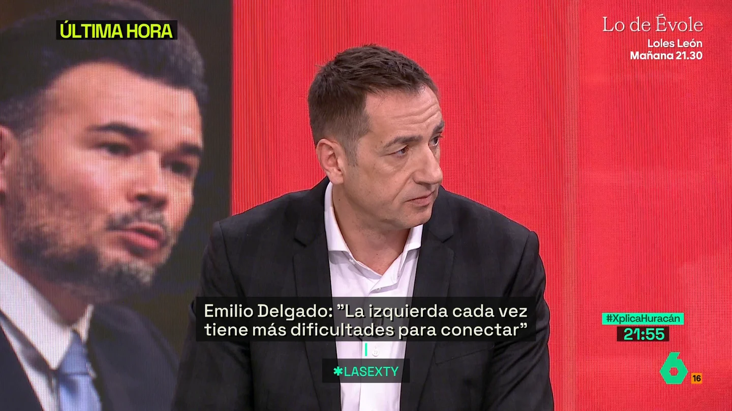 Emilio Delgado, antes de su acto con Rufián: "La fórmula con la que la izquierda se presenta a unas elecciones se queda corta" Emilio Delgado, antes de su acto con Rufián: "La fórmula con la que la izquierda se presenta a unas elecciones se queda corta"
