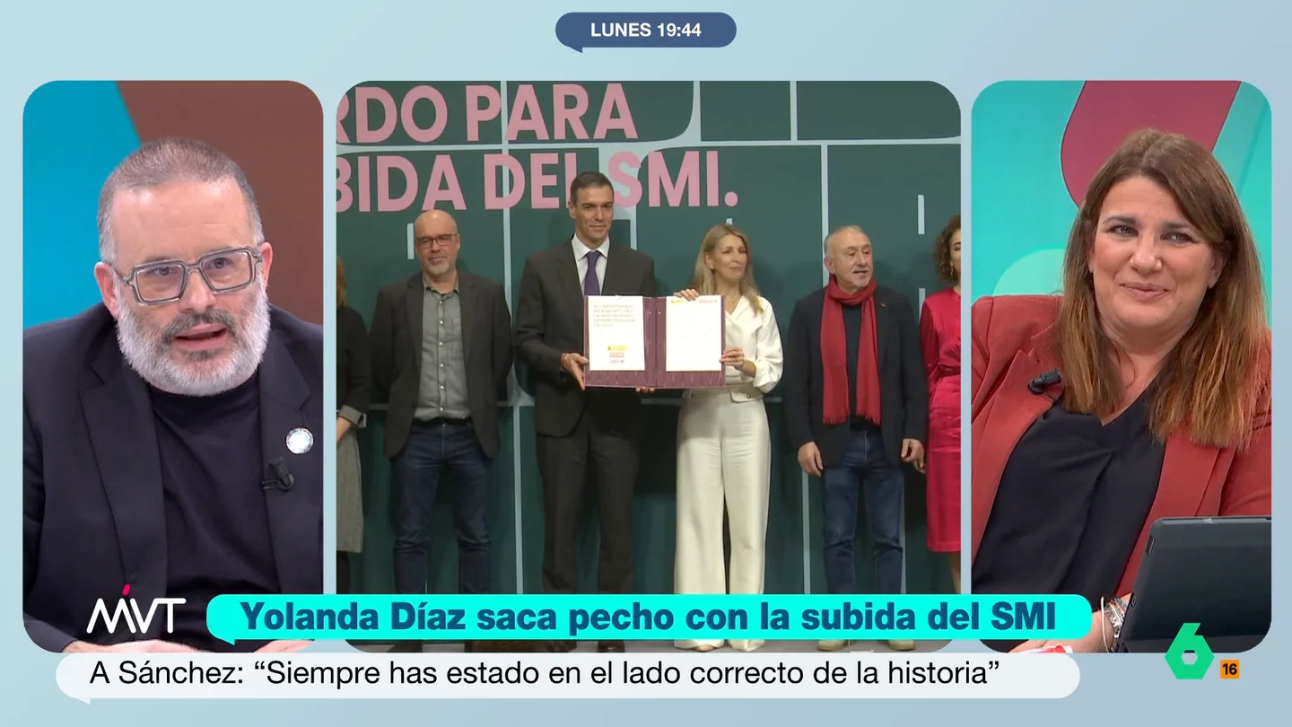 Edu Galán no ve a Yolanda Díaz liderando una coalición de izquierdas: "Es una candidata totalmente amortizada" Esta semana de importantes movimientos arranca con Yolanda Díaz anunciando la subida del SMI junto a Sánchez y, quizá, postulándose como lideresa de una coalición de izquierdas. Sin embargo, Edu Galán la ve "amortizada" en ese rol.