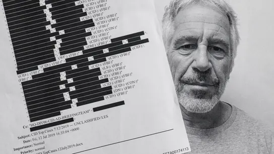Composición gráfica sobre los archivos del caso Jeffrey Epstein. Composición gráfica sobre los archivos del caso Jeffrey Epstein.