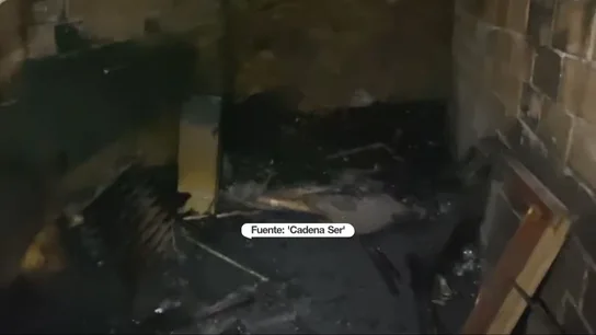 Interior del trastero incendiado en Manlleu Interior del trastero incendiado en Manlleu