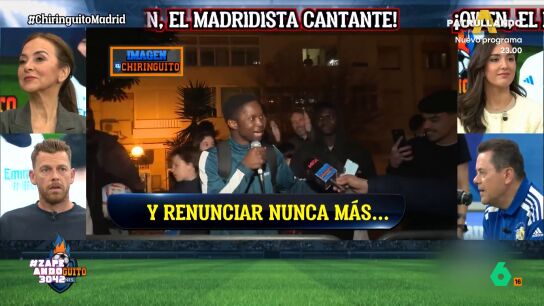 El programa deportivo se ha trasladado hasta Lisboa para cubrir el partido del club merengue contra el Benfica y, ah&iacute;, entre los aficionados blancos, descubrieron a un joven que sue&ntilde;a con poder cantar en el Bernab&eacute;u. 