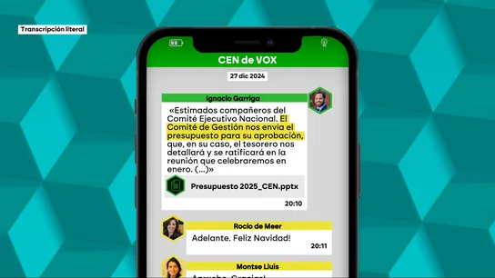 Mensajes de Vox para aprobar sus cuentas Mensajes de Vox para aprobar sus cuentas